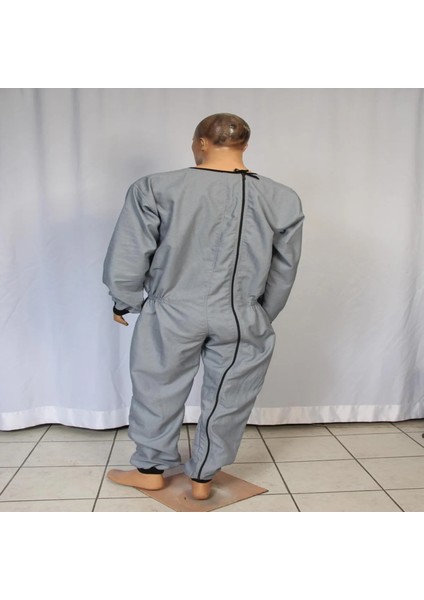 Hasta Bakım Tulumu Pamuk Ribanalı Demans Tulumu Hasta Bakım Kıyafeti Hasta Tulumu - Gri Renk fiyatları