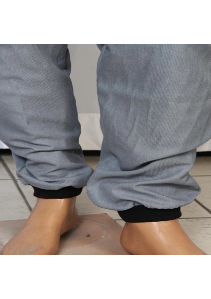 Hasta Bakım Tulumu Pamuk Ribanalı Demans Tulumu Hasta Bakım Kıyafeti Hasta Tulumu - Gri Renk fırsatları