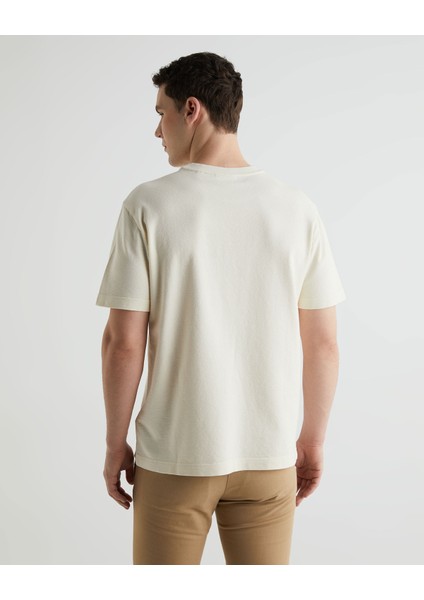 Erkek Krem Regular Fit Bisiklet Yaka T-Shirt 2033018.130 fiyatları