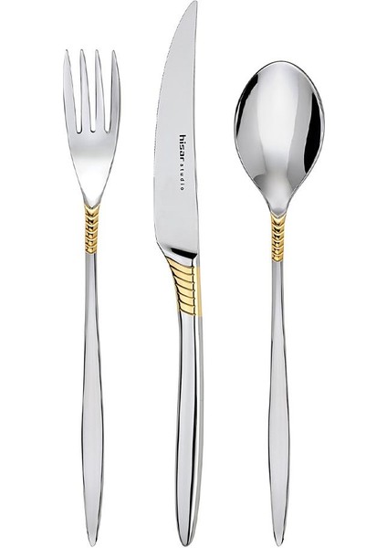 Mamba Gold 18 Parça Çelik 6 Kişilik Çatal Kaşık Bıçak Seti