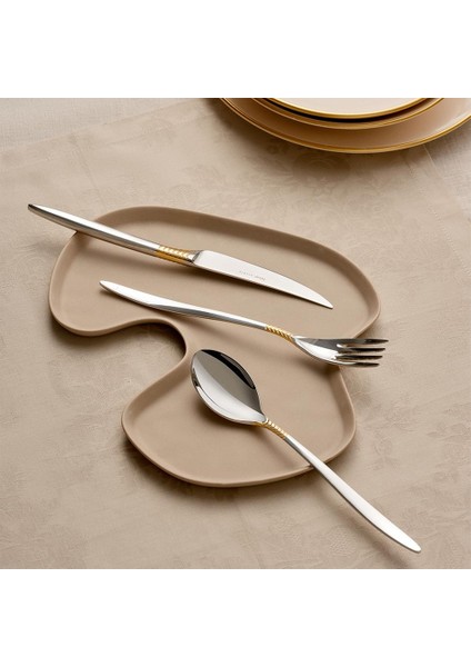 Mamba Gold 30 Parça Çelik 6 Kişilik Çatal Kaşık Bıçak Seti