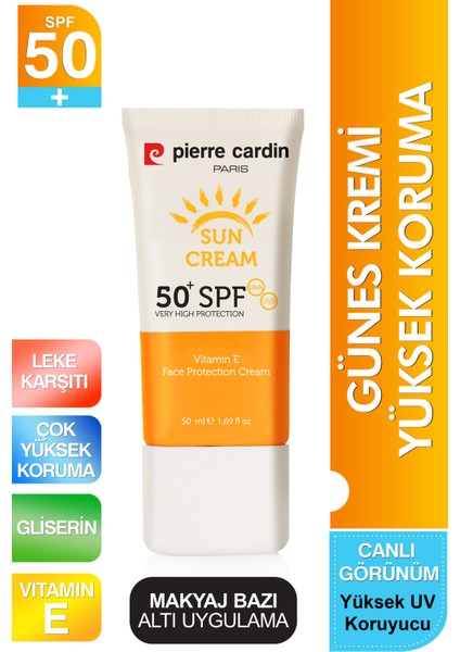 Yüksek Uv Korumalı Koyu Leke Önleyici Spf 50 Güneş Kremi Yüz ve Tüm Vücut 50 ml fiyatları