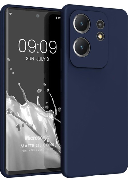 Matte Silicone Infinix Zero 30 4g Kılıf Lacivert