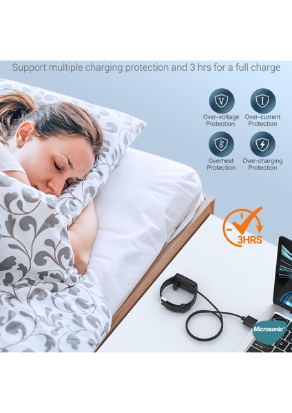 Xiaomi Redmi Smart Band 2 Manyetik USB Şarj Kablosu Siyah