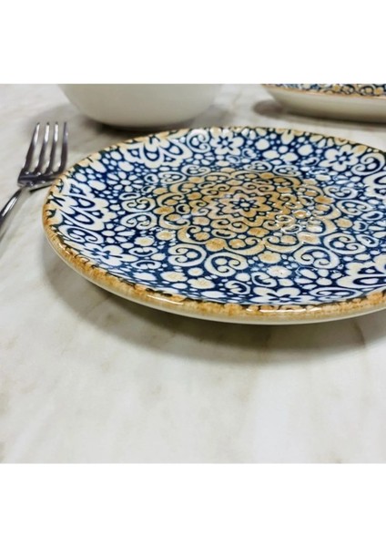 Porselen Alhambra Serisi 6’lı 19 cm Tatlı Tabağı Seti
