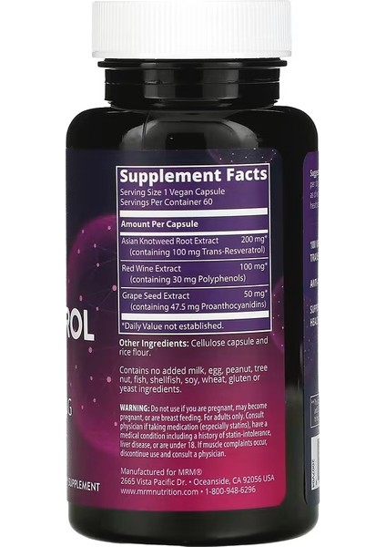 Resveratrol 60 Vegan Capsules fiyatları