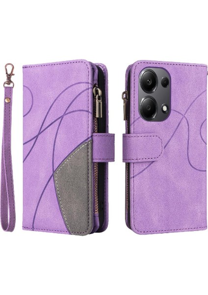 Xiaomi Poco M6 Pro 4g Fermuar Cüzdan Tarzı ile Dokuz Kart Yuvaları (Yurt Dışından)