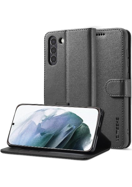 Samsung Galaxy S21 Fe Buzağı Doku Yatay Çevir Deri Kılıf (Yurt Dışından)