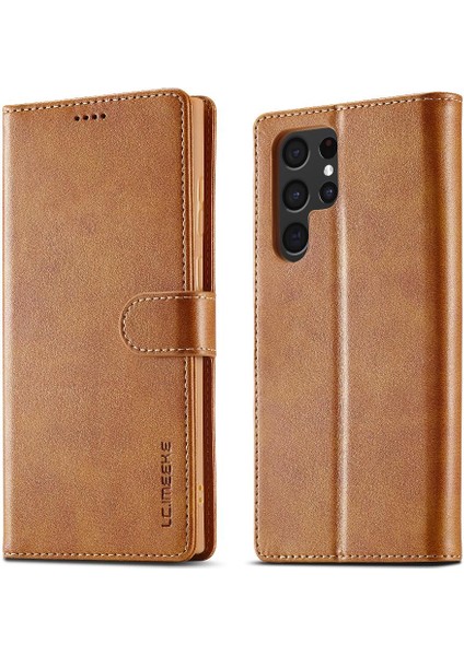Tutucu Kart Yuvaları ile Samsung Galaxy S24 Ultra Için Kılıf Cüzdan Buzağı Flip (Yurt Dışından)
