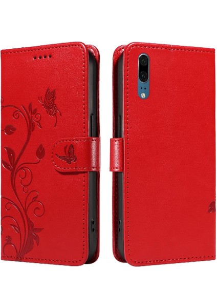 El Kayışı ve Kart Yuvası Telefon ile Huawei P20 Için Flip Case (Yurt Dışından)