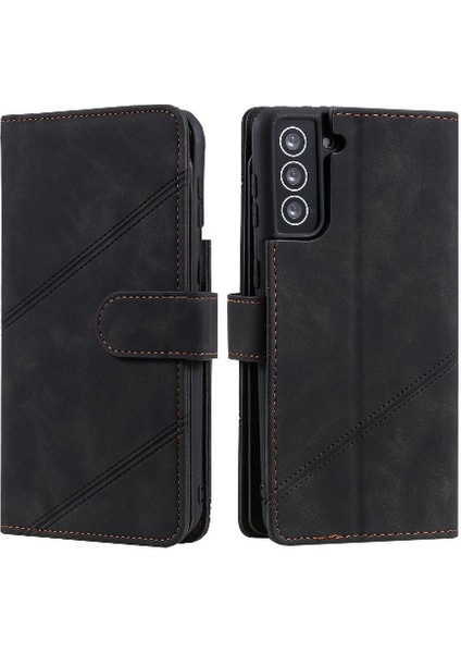 Samsung Galaxy S21 Artı Manyetik Kart Tutucu Kickstand Cüzdan Pu (Yurt Dışından)