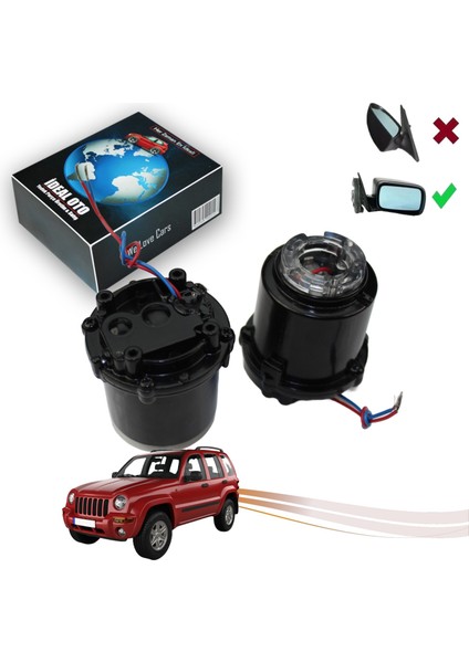 İdeal Otomotiv Jeep Cherokee Kj 2001-2008 Için Sol & Sağ Katlanır Ayna Motoru DC8222 D/V12 E5V23