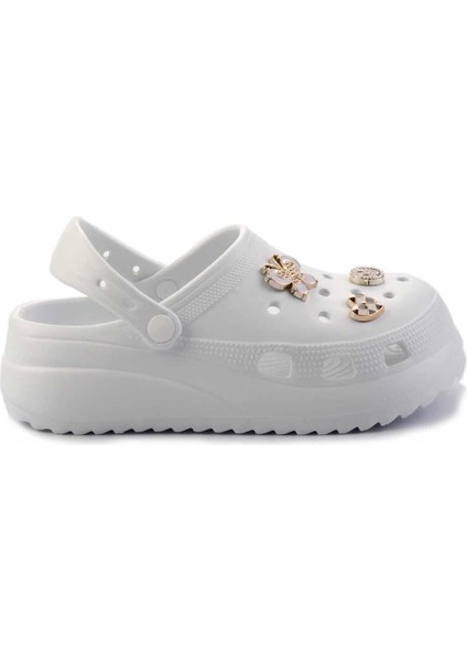 Beyaz Jel Kadın Terlik K04445042859