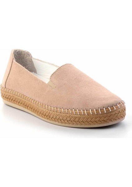Bej Süet Hakiki Deri Kadın Espadril K01281020002 fiyatları