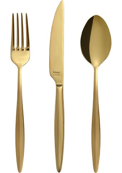 Mercury Titanyum Gold 84 Parça Çelik 12 Kişilik Çatal Kaşık Bıçak Seti fiyatları