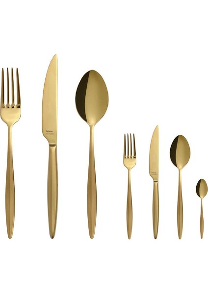 Mercury Titanyum Gold 84 Parça Çelik 12 Kişilik Çatal Kaşık Bıçak Seti modelleri