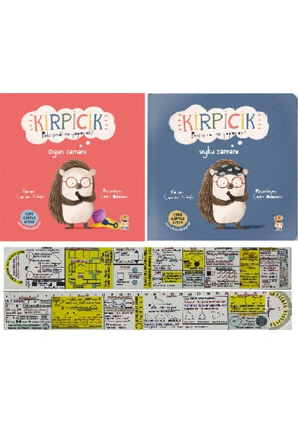 Kirpicik Oyun Zamanı - Uyku Zamanı 2 Kitap - Matematik Öğreten Cetvel