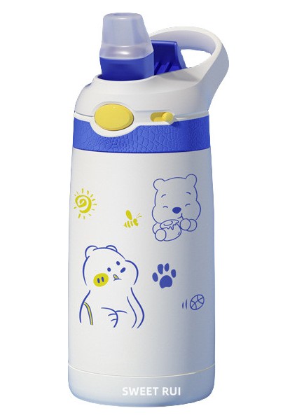 380 ml Bpa Içermeyen Paslanmaz Çelik Içecek Şişesi Çocuk Pipetli Su Şişesi (Yurt Dışından)