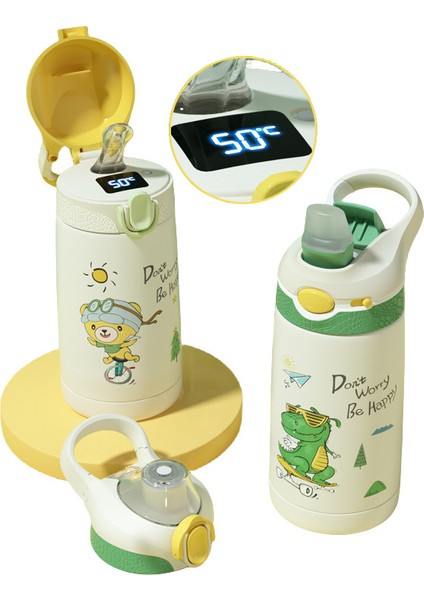 Dijital Ekran 380ML Bpa Içermeyen Paslanmaz Çelik Içecek Şişesi Çocuklar Pipetli Su Şişesi (Yurt Dışından) fiyatları