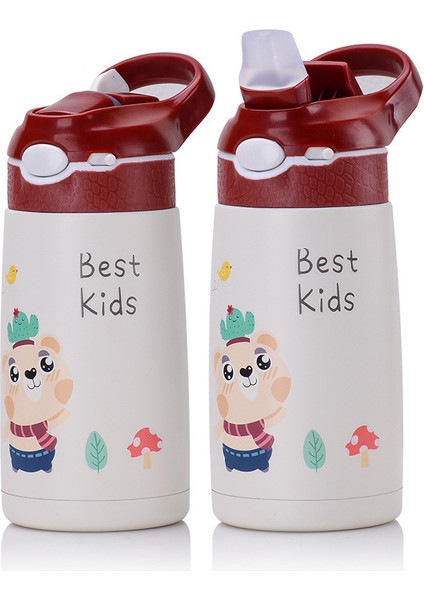 400ML Bpa Içermeyen Paslanmaz Çelik Içecek Şişesi Çocuklar Pipetli Su Şişesi (Yurt Dışından) fiyatları