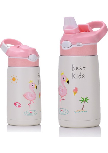 400ML Bpa Içermeyen Paslanmaz Çelik Içecek Şişesi Çocuklar Pipetli Su Şişesi (Yurt Dışından) fırsatları