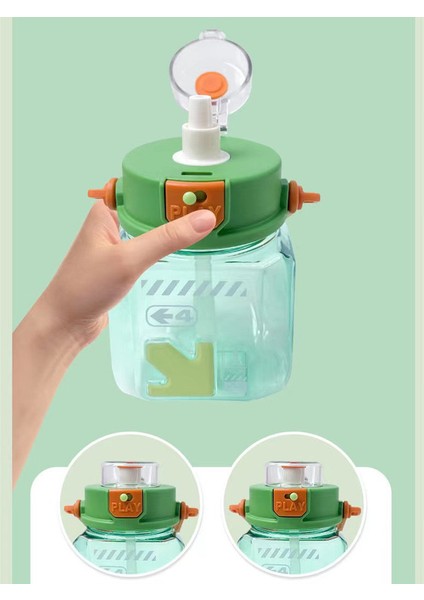 1000ML Büyük Kapasiteli Plastik Taşınabilir Su Şişesi Saman Bardağı (Yurt Dışından) fırsatları