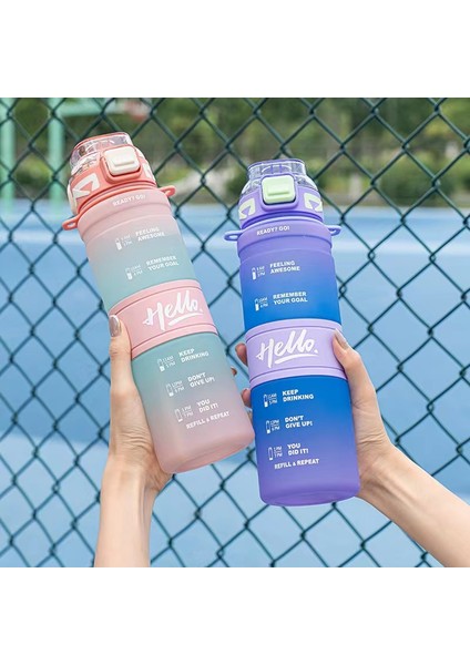 850ML Büyük Kapasiteli Plastik Taşınabilir Spor Su Şişesi Spor Pipetli Bardak (Yurt Dışından) fırsatları