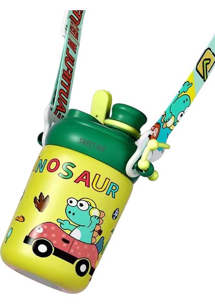 550ML Bpa Içermeyen Paslanmaz Çelik Içecek Şişesi Çocuk Su Şişesi Pipetli (Yurt Dışından)