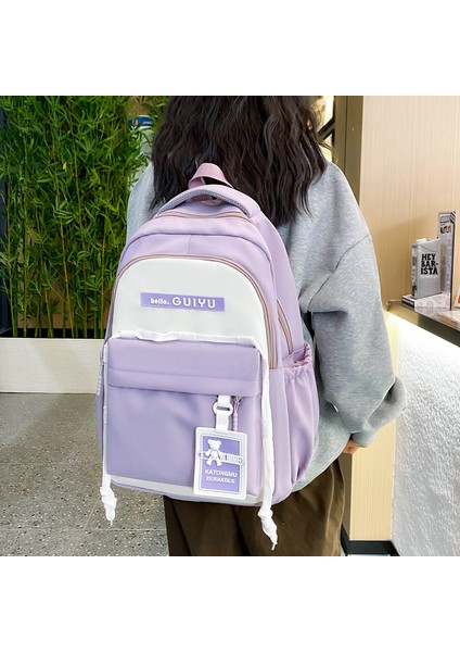 Büyük Kapasiteli Basit Öğrenci Sırt Çantası 4 Parçalı Set (Yurt Dışından) fırsatları