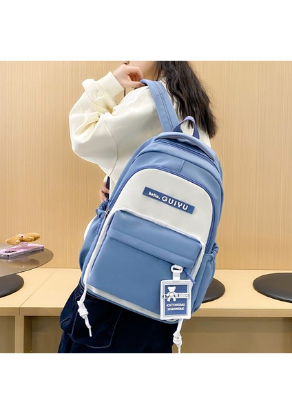 Büyük Kapasiteli Basit Öğrenci Sırt Çantası 4 Parçalı Set (Yurt Dışından) modelleri