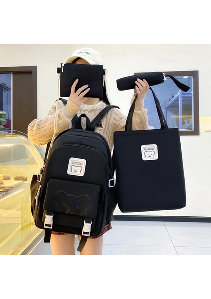 Büyük Kapasiteli Basit Öğrenci Sırt Çantası 4 Parçalı Set (Yurt Dışından) fiyatları
