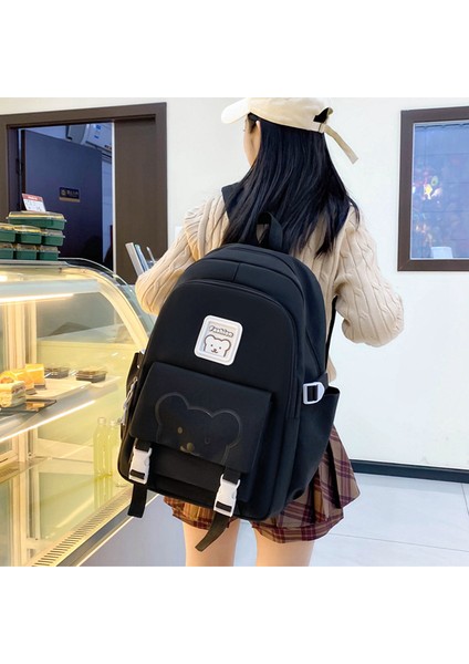 Büyük Kapasiteli Basit Öğrenci Sırt Çantası 4 Parçalı Set (Yurt Dışından) modelleri