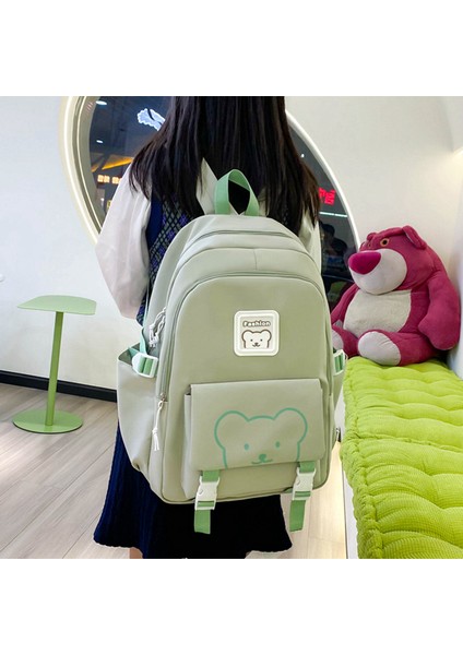 Büyük Kapasiteli Basit Öğrenci Sırt Çantası 4 Parçalı Set (Yurt Dışından) modelleri