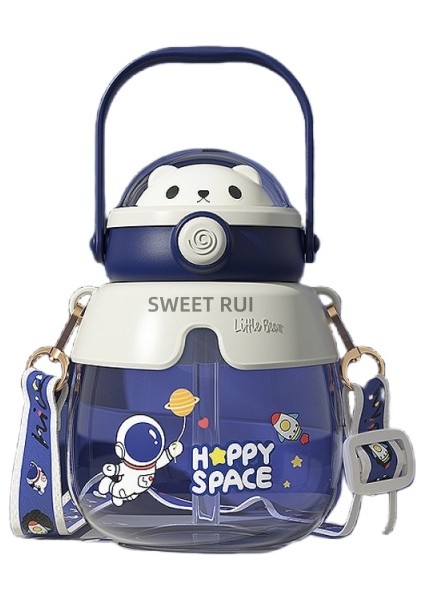 Büyük Kapasiteli Plastik Pipetli Su Şişesi 850ML (Yurt Dışından)