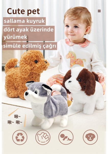 18CM Simüle Edilmiş Elektrikli Yürüyüş Peluş Oyuncak Teddy (Yurt Dışından) fiyatları