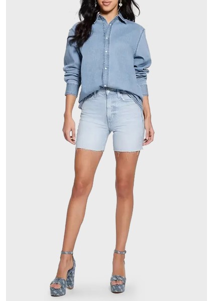 80's Pedal Yüksek Bel Denim Short W4GD47D5B66 Bayan Short W4GD47 D5B66 Sead fiyatları