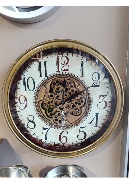 Panalı Metal Kasa 66 cm Duvar Saati