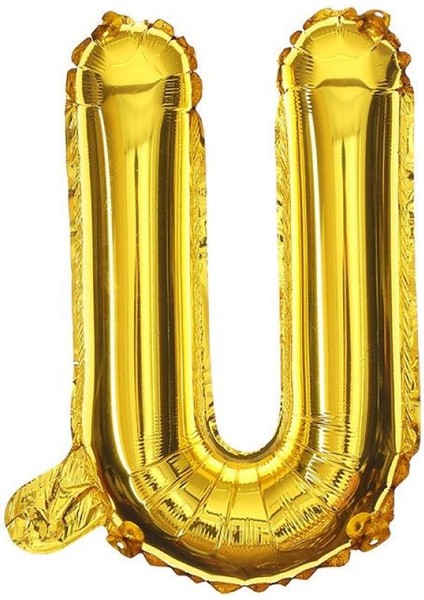 U Harf Folyo Balon Altın 16 İnç