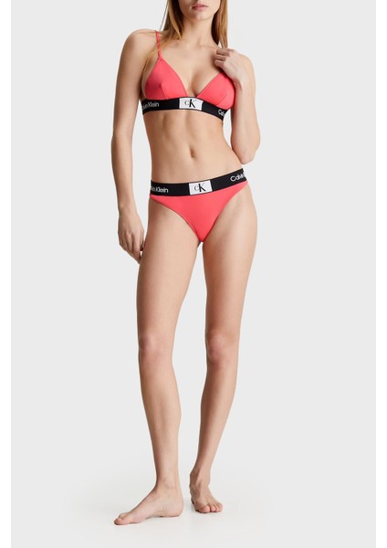 Logolu Ayarlanabilir Omuz Askılı Bikini Üstü KW0KW02451TBK Bayan Bikini Üstü KW0KW02451 Tbk fırsatları