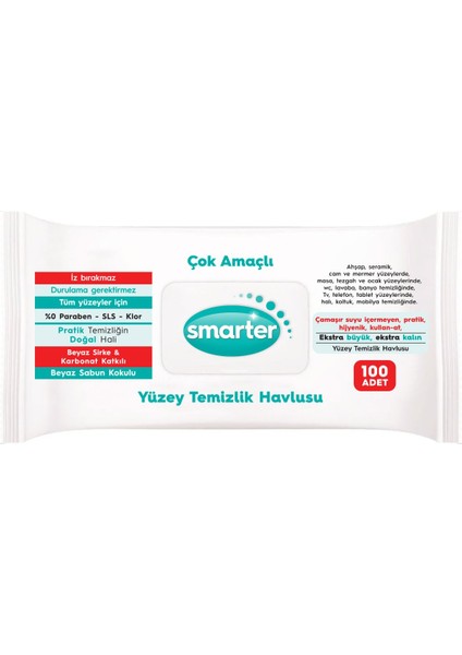 Yüzey Temizlik Havlusu Beyaz Sabun Kokulu ve Karbonat Katkılı