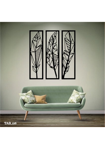 3 Yapraklı Çerçeveli Ahşap Tablo
