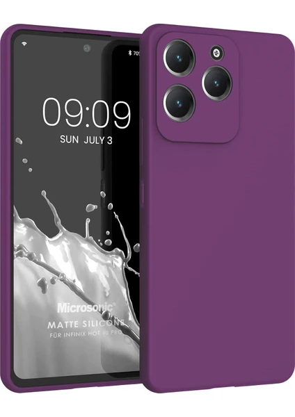 Matte Silicone Infinix Hot 40 Pro Kılıf Mor