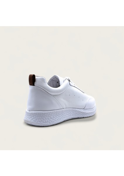 Makela H24260M Hakiki Deri Boost Foam Erkek Beyaz Yumuşak Konfor Ayakkabı