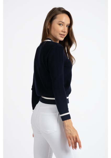 Rtd&vld Kadın VT2462 V Yaka Triko Kazak Lacivert fiyatları