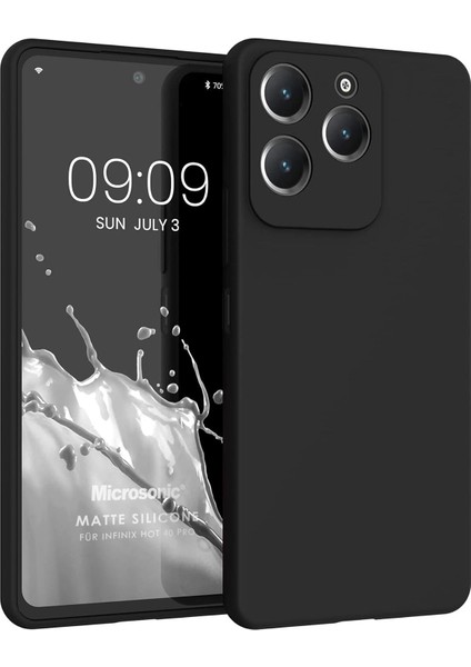 Matte Silicone Infinix Hot 40 Pro Kılıf Siyah