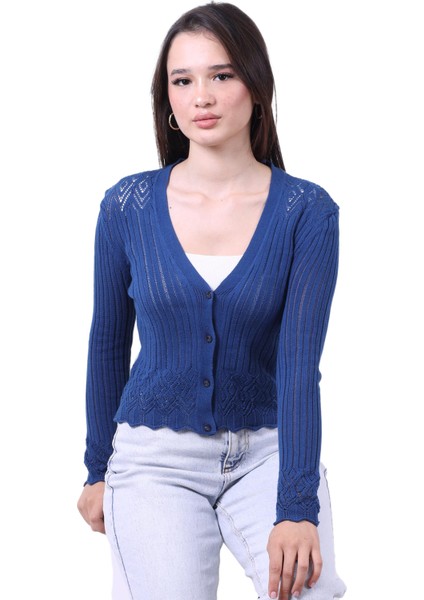 Rtd&vld Kadın Ince Triko Hırka Indigo