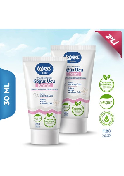 Wee Baby Organik Göğüs Ucu Kremi 30 ml (2 Adet)