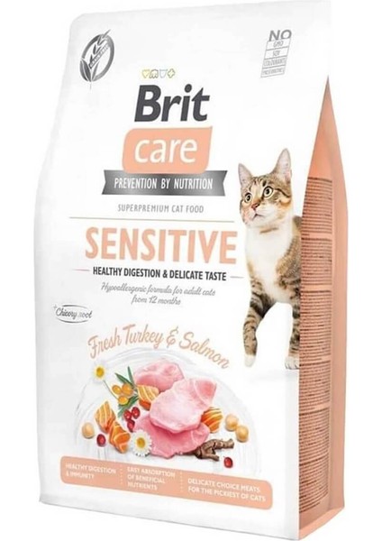 Tahılsız Sensitive Hindili Somonlu Kedi Maması 7 kg