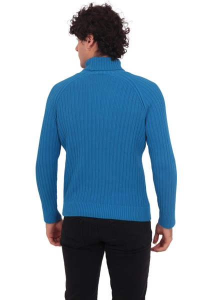 Rtd&vld Erkek Tam Balıkçı Triko Kazak Mavi modelleri