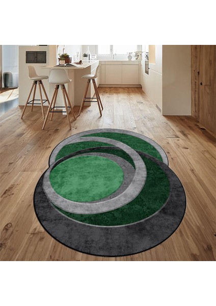 Dijital Baskılı Kaymaz Taban Yıkanabilir Lazer Kesim Salon Halısı Yolluk, V-Lazer-05-Yeşil, fiyatları